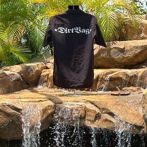 VTG Dirtbag Clothing Black Men's‎ XL Short Sleeve Shirt Graffiti Logo 2006 Y2K